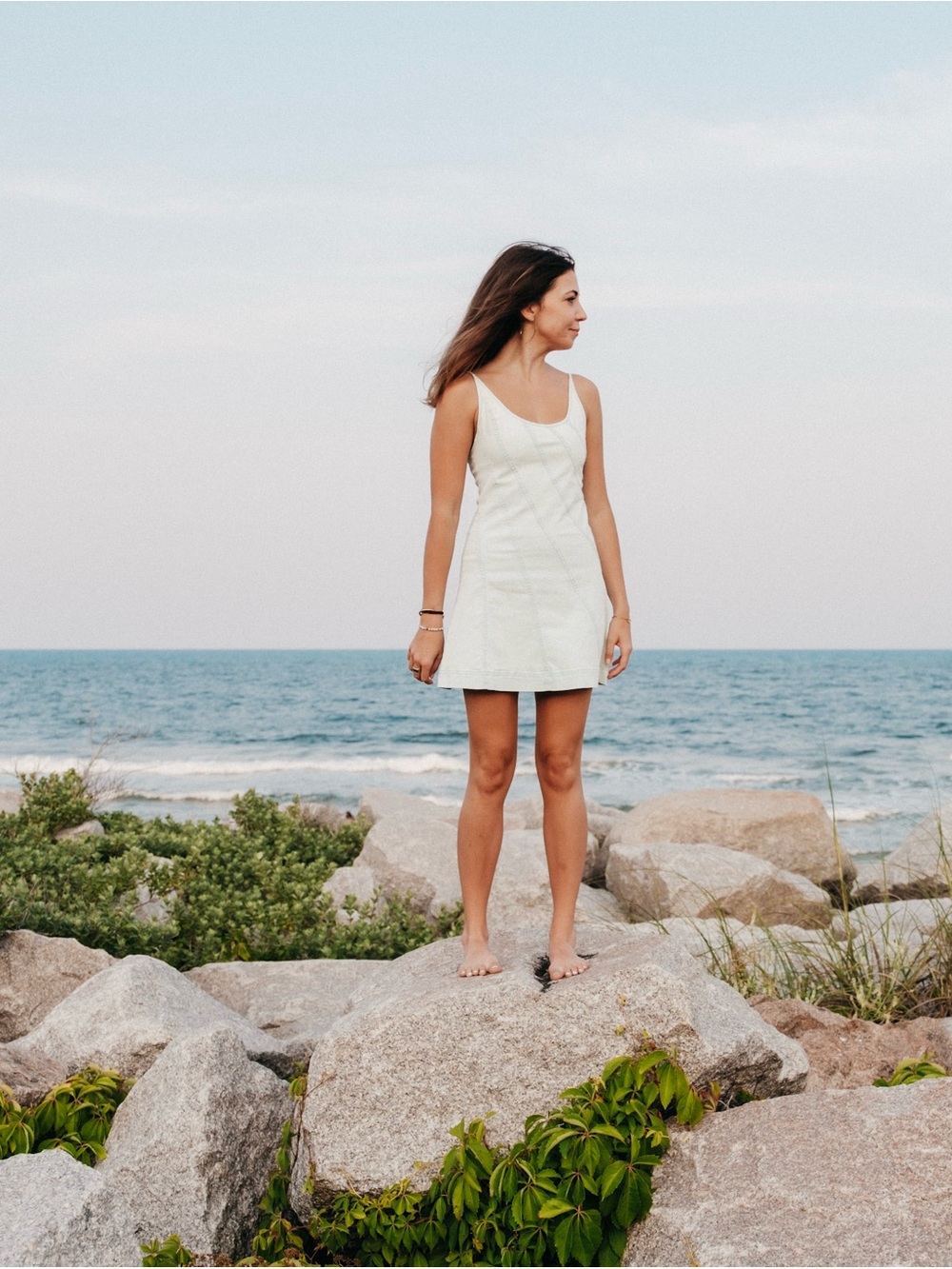 Classic light denim Shift Dress - Women